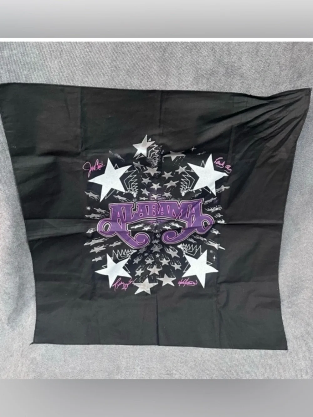 Vintage Alabama concert souvenir bandana